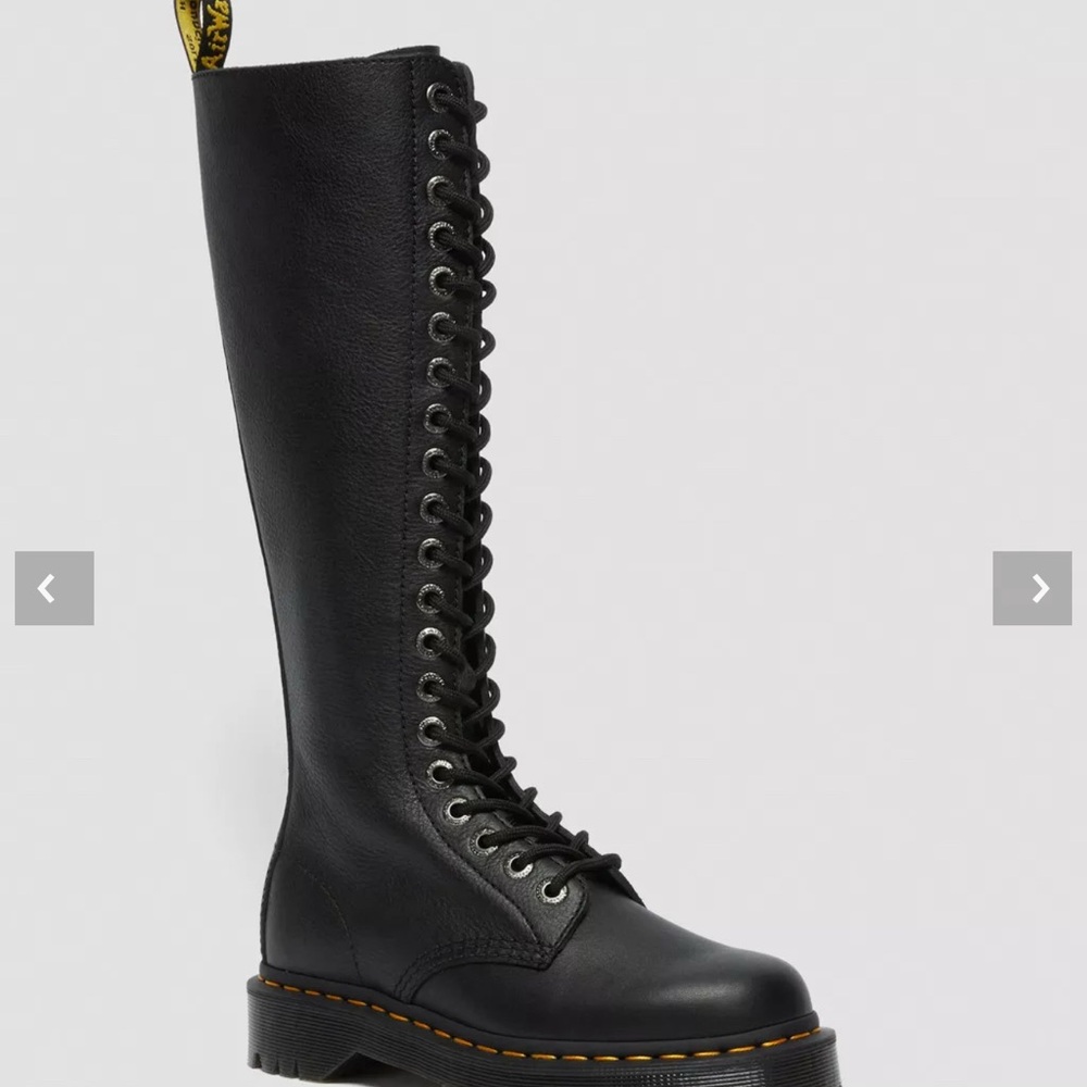 Dr. Martens Black Leather Knee-High Boots